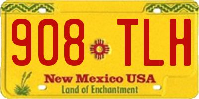 NM license plate 908TLH