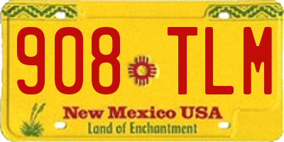 NM license plate 908TLM