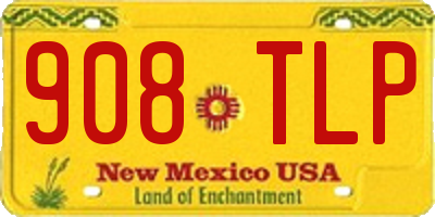 NM license plate 908TLP