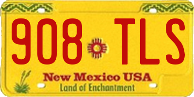 NM license plate 908TLS
