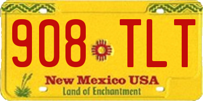 NM license plate 908TLT