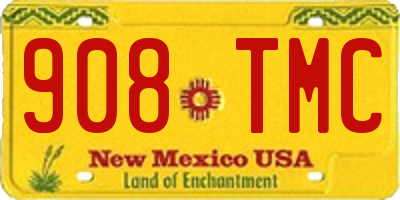NM license plate 908TMC