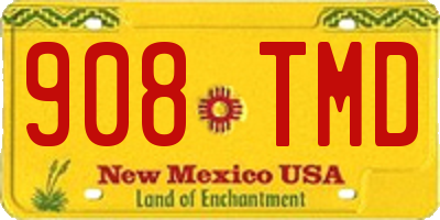 NM license plate 908TMD