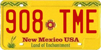 NM license plate 908TME