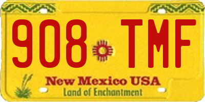 NM license plate 908TMF