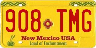 NM license plate 908TMG