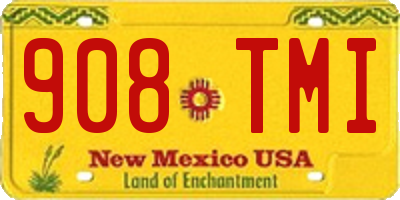 NM license plate 908TMI
