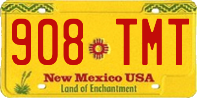 NM license plate 908TMT