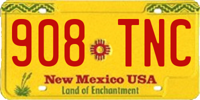 NM license plate 908TNC