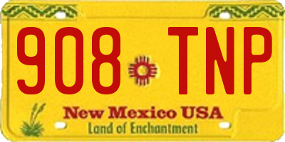 NM license plate 908TNP