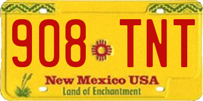 NM license plate 908TNT