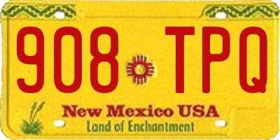 NM license plate 908TPQ