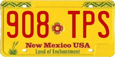 NM license plate 908TPS