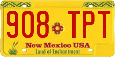 NM license plate 908TPT