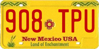 NM license plate 908TPU
