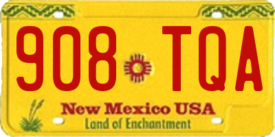 NM license plate 908TQA