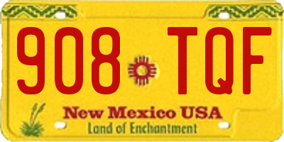 NM license plate 908TQF