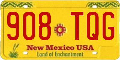 NM license plate 908TQG