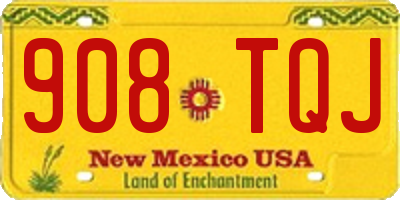 NM license plate 908TQJ