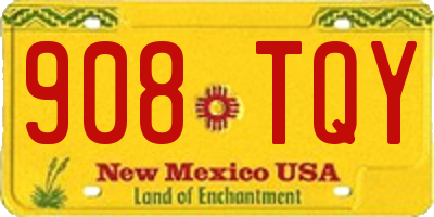 NM license plate 908TQY