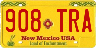 NM license plate 908TRA