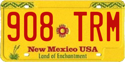 NM license plate 908TRM