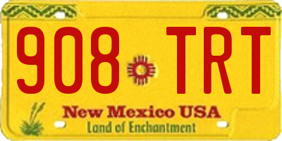 NM license plate 908TRT
