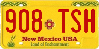 NM license plate 908TSH