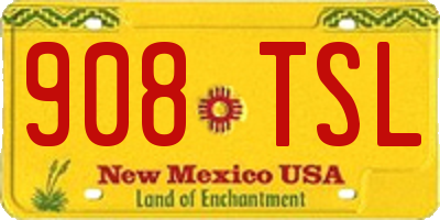 NM license plate 908TSL