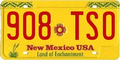 NM license plate 908TSO