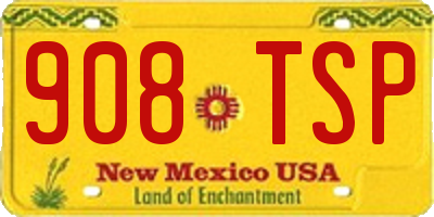 NM license plate 908TSP