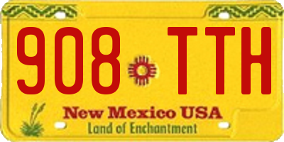 NM license plate 908TTH