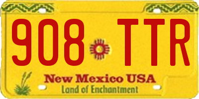 NM license plate 908TTR
