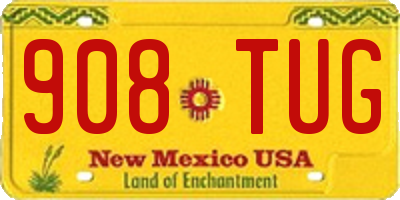NM license plate 908TUG