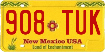 NM license plate 908TUK