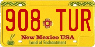 NM license plate 908TUR