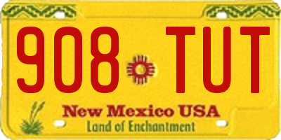 NM license plate 908TUT