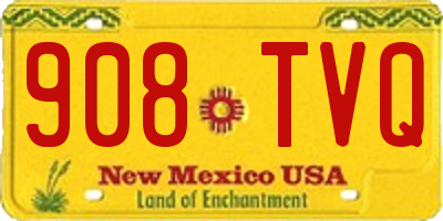 NM license plate 908TVQ