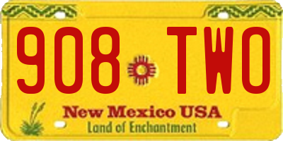 NM license plate 908TWO