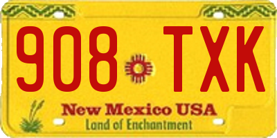 NM license plate 908TXK