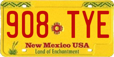NM license plate 908TYE
