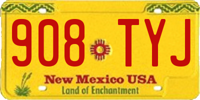 NM license plate 908TYJ