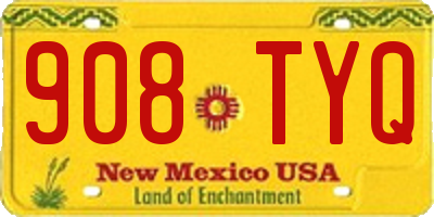 NM license plate 908TYQ