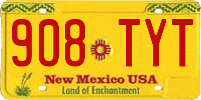 NM license plate 908TYT