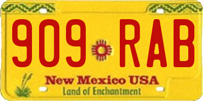 NM license plate 909RAB