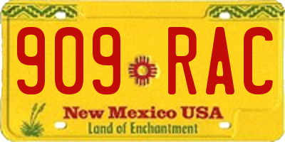 NM license plate 909RAC