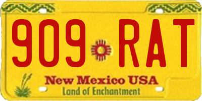 NM license plate 909RAT