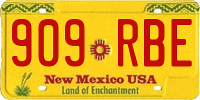 NM license plate 909RBE
