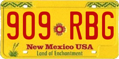 NM license plate 909RBG