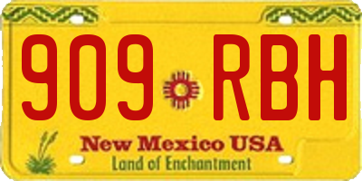 NM license plate 909RBH